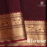 Kora Silk Cotton Sarees - Black SAS0037442 - Image 3