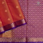 Kora Silk Cotton Sarees - Dual Shade Orange with Pink SAS0037443