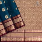 Kora Silk Cotton Sarees - Dark Teal Blue SAS0037444