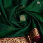 Kora Silk Cotton Sarees - Dark Green SAS0037445 - Image 2