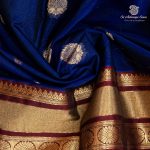 Kora Silk Cotton Sarees - Dark Royal Blue SAS0037449 - Image 2