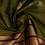 Kora Silk Cotton Sarees - Mehandi Green SAS0037451 - Image 2