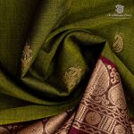Kora Silk Cotton Sarees - Mehandi Green SAS0037452 - Image 2
