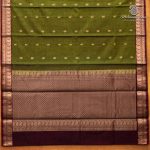 Kora Silk Cotton Sarees - Mehandi Green SAS0037452 - Image 4
