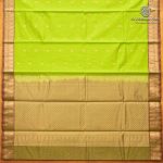 Kora Silk Cotton Sarees - Green Chartreuse SAS0037456 - Image 4