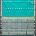 Kora Silk Cotton Sarees - Aqua Green SAS0037457 - Image 4