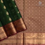 Kora Silk Cotton Sarees - Dark Mehandi Green SAS0037460