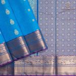 Kora Silk Cotton Sarees - Ocean Blue SAS0037461