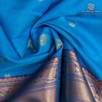 Kora Silk Cotton Sarees - Ocean Blue SAS0037461 - Image 2