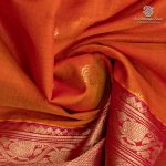 Kora Silk Cotton Sarees - Dual Shade Orange SAS0037462 - Image 2