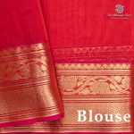 Kora Silk Cotton Sarees - Dual Shade Orange SAS0037462 - Image 3