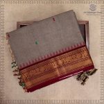 Chettinad Cotton Sarees - Greyish Beige SASC37473