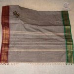 Chettinad Cotton Sarees - Greyish Beige SASC37473 - Image 3