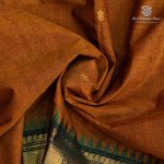 Chettinad Cotton Sarees - Orangish Brown SASC37474 - Image 2