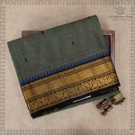 Chettinad Cotton Sarees - Dark Greyish Green SASC37480