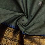Chettinad Cotton Sarees - Dark Greyish Green SASC37480 - Image 2