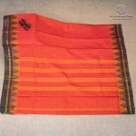 Kanchi Cotton Saree - Dark Peach SASC37492 - Image 3