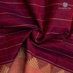 Kanchi Cotton Saree - Dark Burgundy SASC37493 - Image 2