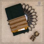 Kanchi Cotton Saree - Bottle Green SASC37497