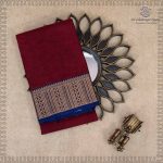 Kanchi Cotton Saree - Deep Burgundy SASC37498