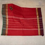 Kanchi Cotton Saree - Dark Terracotta SASC37499 - Image 3