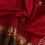 Kanchi Cotton Saree - Dark Terracotta SASC37499 - Image 2