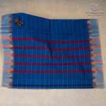 Kanchi Cotton Saree - Venice Blue SASC37500 - Image 3