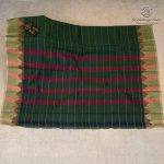 Kanchi Cotton Saree - Dark Green SASC37501 - Image 3