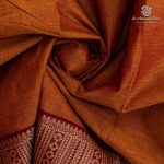 Kanchi Cotton Saree - Dark Orange SASC37504 - Image 2