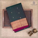 Pure Silk Sarees - Dual Shade Dark Green SASPS37529 - Image 5