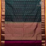Pure Silk Sarees - Dual Shade Dark Green SASPS37529 - Image 4