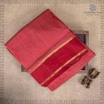 10 Yards Pure Silk Sarees - Dual Shade Light Maroon SASTPS37537 - Image 4