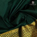 10 Yards Pure Silk Sarees - Bottle Green SASTPS37539 - Image 2