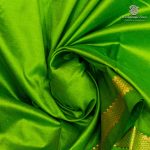 10 Yards Pure Silk Sarees - Parrot Green SASTPS37540 - Image 2