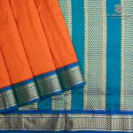 10 Yards Pure Silk Sarees - Rust SASTPS37543