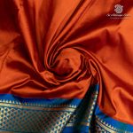 10 Yards Pure Silk Sarees - Rust SASTPS37543 - Image 2