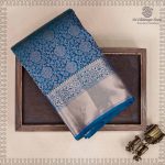 Pure Silk Sarees - Dual Shade Peacock Blue SASPS37557 - Image 5