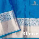 Pure Silk Sarees - Dual Shade Peacock Blue SASPS37557 - Image 3