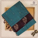 Pure Soft Silk Saree - Cadet Blue SASPS0037563 - Image 5