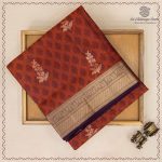 Pure Soft Silk Saree -  Dual Shade Chestnut Brown SASPS0037572 - Image 5