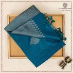 Pure Soft Silk Saree - Dual shade Peacock Green SASPS0037577 - Image 5