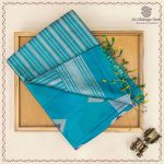Pure Soft Silk Saree - Dual Shade Capri Blue SASPS0037579 - Image 5