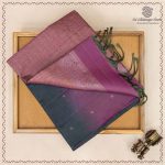 Pure Soft Silk Saree - Dual Shade Blue with Green SASPS0037592 - Image 5