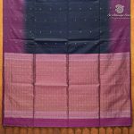 Pure Soft Silk Saree - Dual Shade Blue with Green SASPS0037592 - Image 4