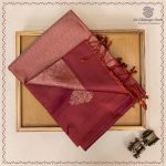 Pure Soft Silk Saree - Dual Shade Chestnut Brown SASPS0037600 - Image 5