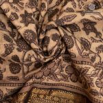 Vegan Ajrakh Saree - Pale Brown SASVS37612 - Image 2