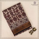 Vegan Ajrakh Saree - Beige SASVS37613