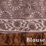 Vegan Ajrakh Saree - Beige SASVS37613 - Image 3