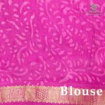 Vegan Ajrakh Saree - Light Majenta SASVS37614 - Image 3