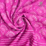 Vegan Ajrakh Saree - Light Majenta SASVS37614 - Image 2